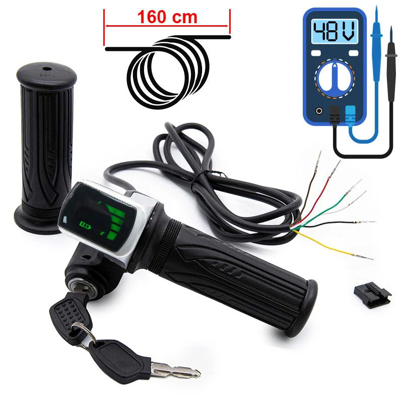 Acelerador con indicador de batería  y llave (36V/48V) - Conector SM - Image 6