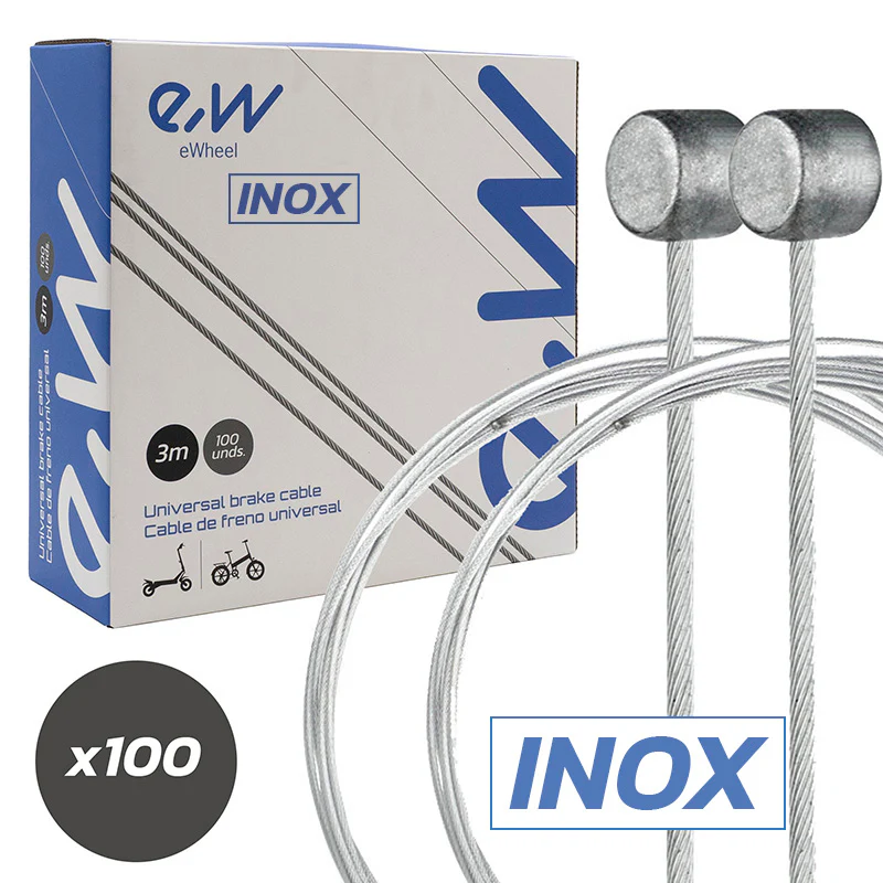Cable de freno 3m acero inoxidable - 100 PCS