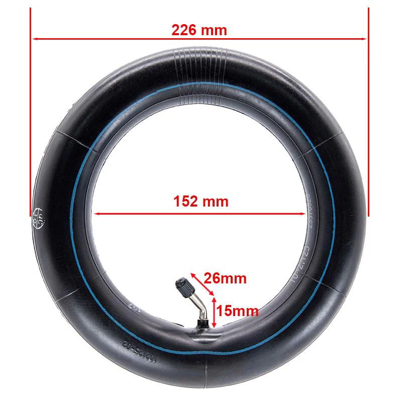 Cámara aire 10x2,125 VC 135x45º  [Ewheel] - Image 5