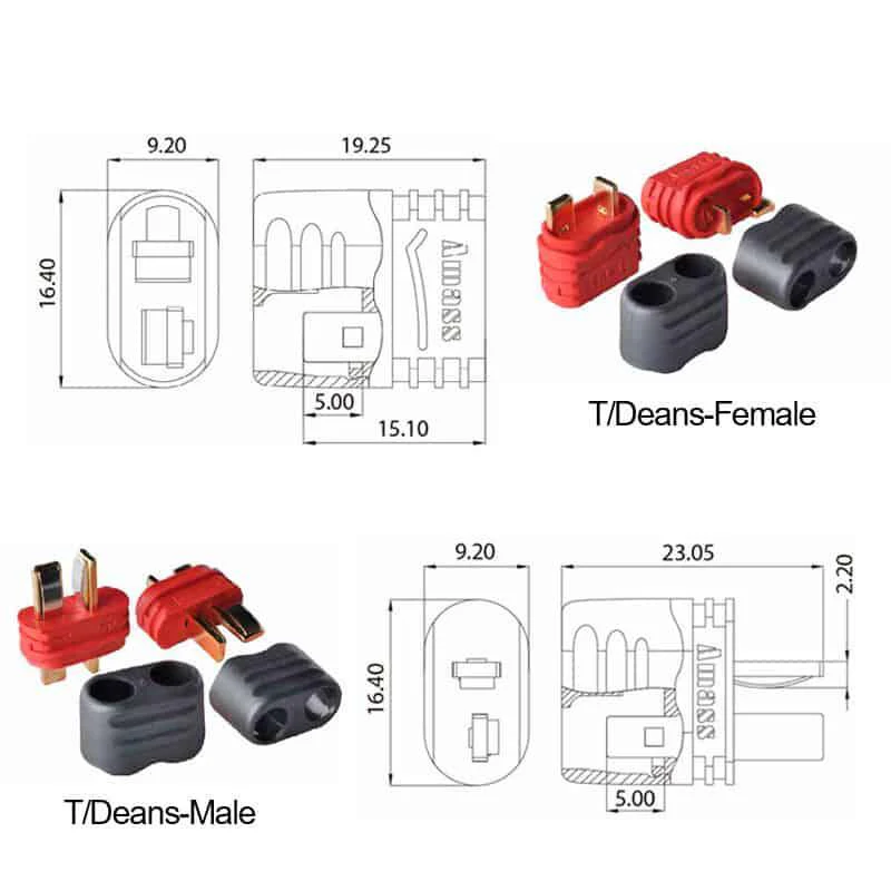 Conector T-DEAN Amass con protector - 10pcs - Image 10