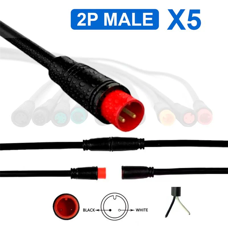 Conector waterproof 8mm 2 pin - 5pcs - Image 5