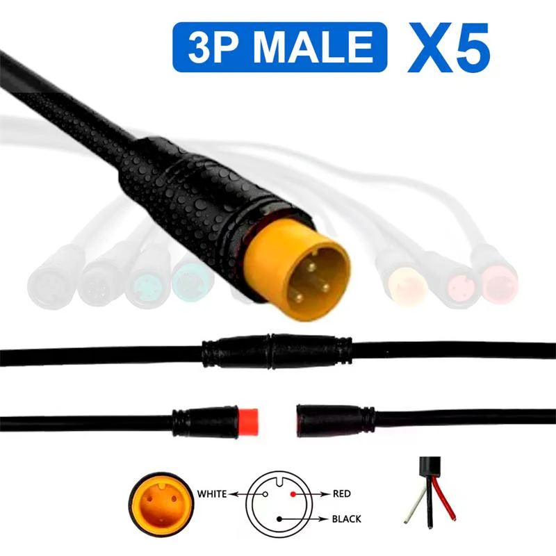 Conector waterproof 8mm 3 pin - 5pcs - Image 5