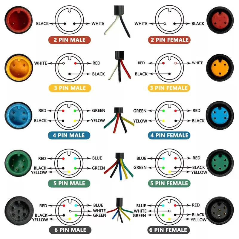 Conector waterproof 8mm 4 pin - 5pcs - Image 4