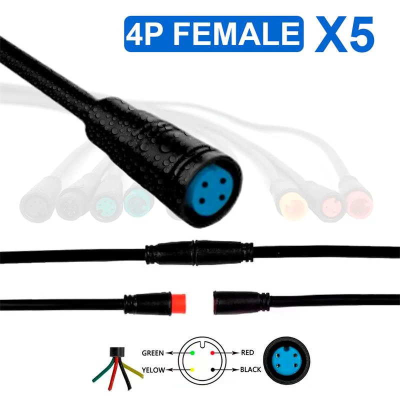 Conector waterproof 8mm 4 pin - 5pcs - Image 5