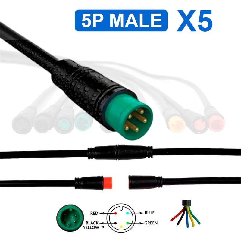 Conector waterproof 8mm 5 pin - 5pcs - Image 5