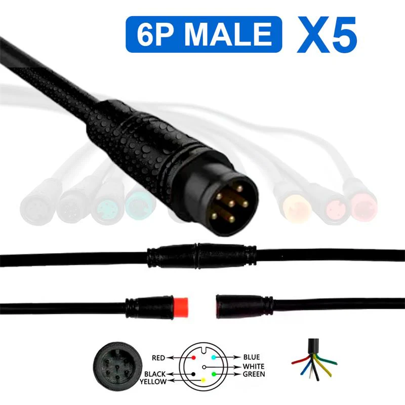 Conector waterproof 8mm 6 pin - 5pcs - Image 5