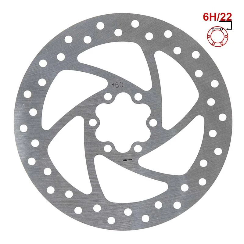 Disco de freno 160mm 6H plata