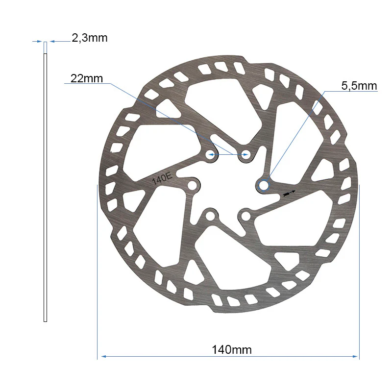 Disco de freno EWD004 - 140mm (2,3mm de grosor) - Image 2