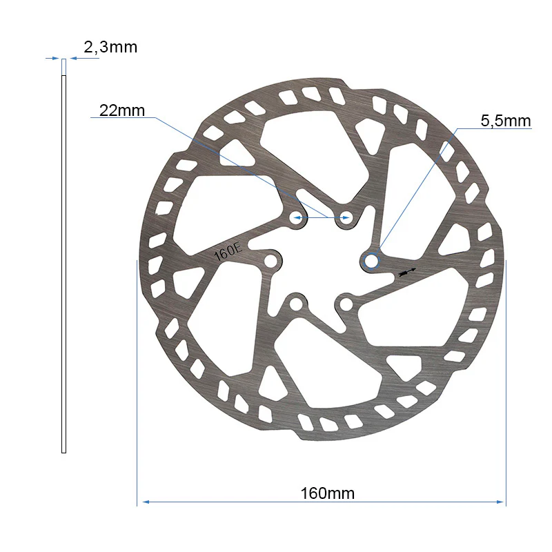 Disco de freno EWD004 - 160mm (2,3mm de grosor) - Image 2