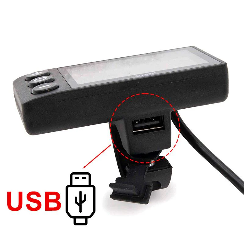 Display S866 con conector waterproof - con puerto USB [Ewheel] - Image 2