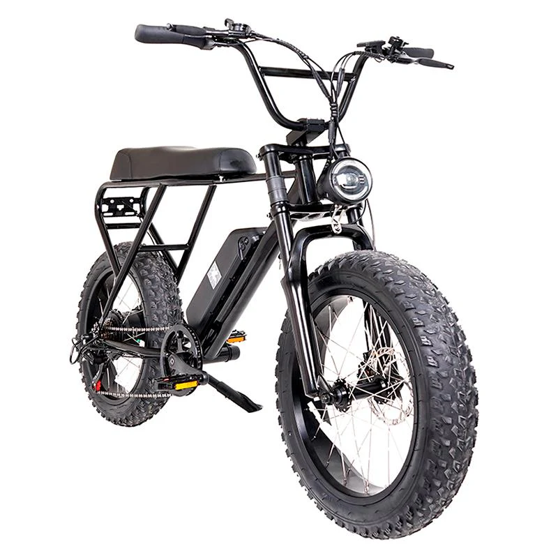 Fat ebike eléctrica M20X negra 20" con frenos de disco - Image 2