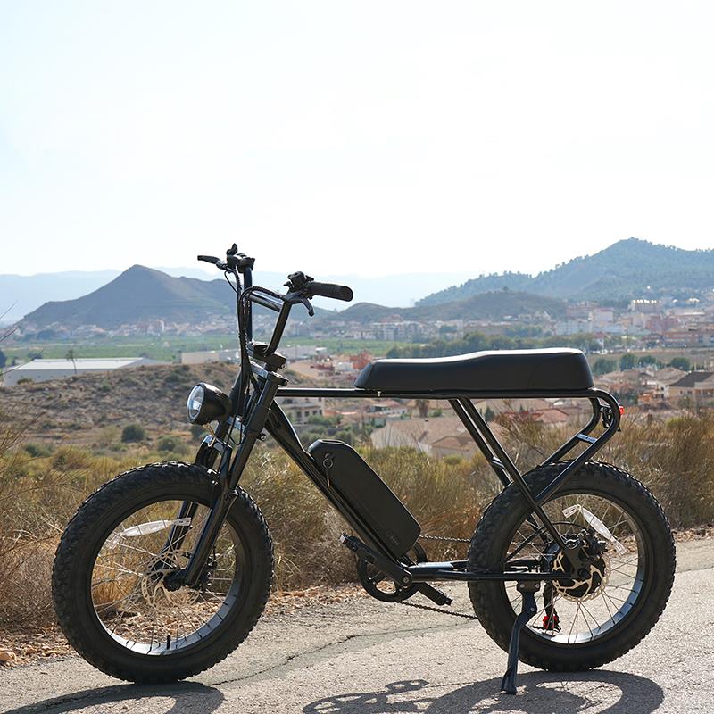 Fat ebike eléctrica M20X negra 20" con frenos de disco - Image 3