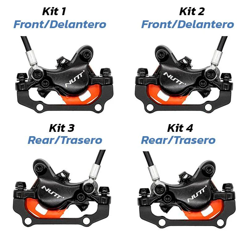 Kit 4 freno hidráulico negro A5-D Trasero [Nutt] - Image 6