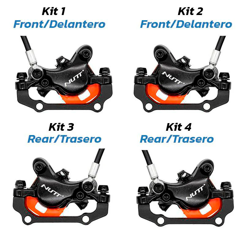 Kit de freno hidráulico negro A5-D Delantero R trasero R [NUTT] - Image 3