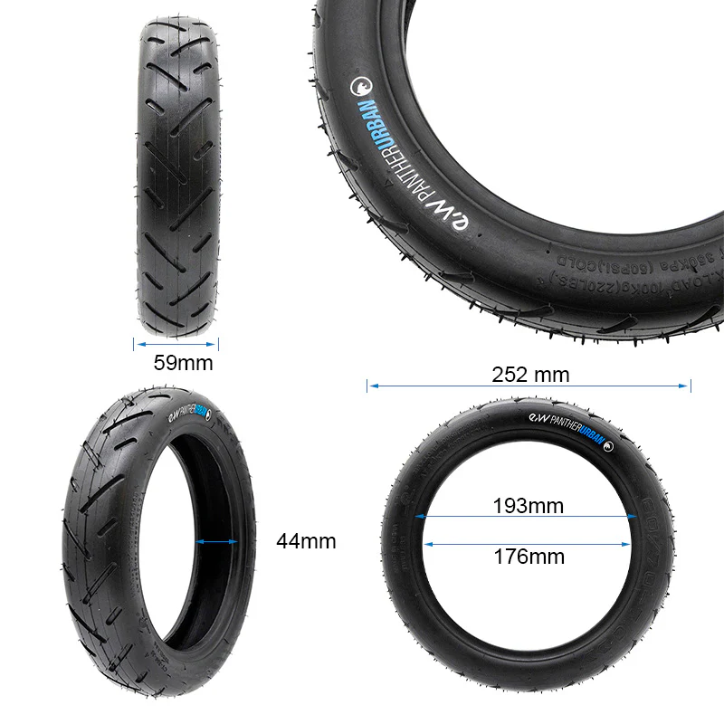 Neumático tubeless 60/70-7 PARA MI4 PRO MAX/PLUS EWHEEL PANTHERURBAN - Image 2