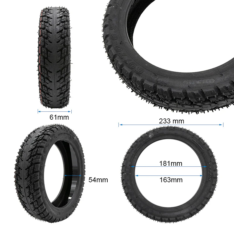 Neumático tubeless off-road 60/70-6,5 con gel y válvula - Image 2