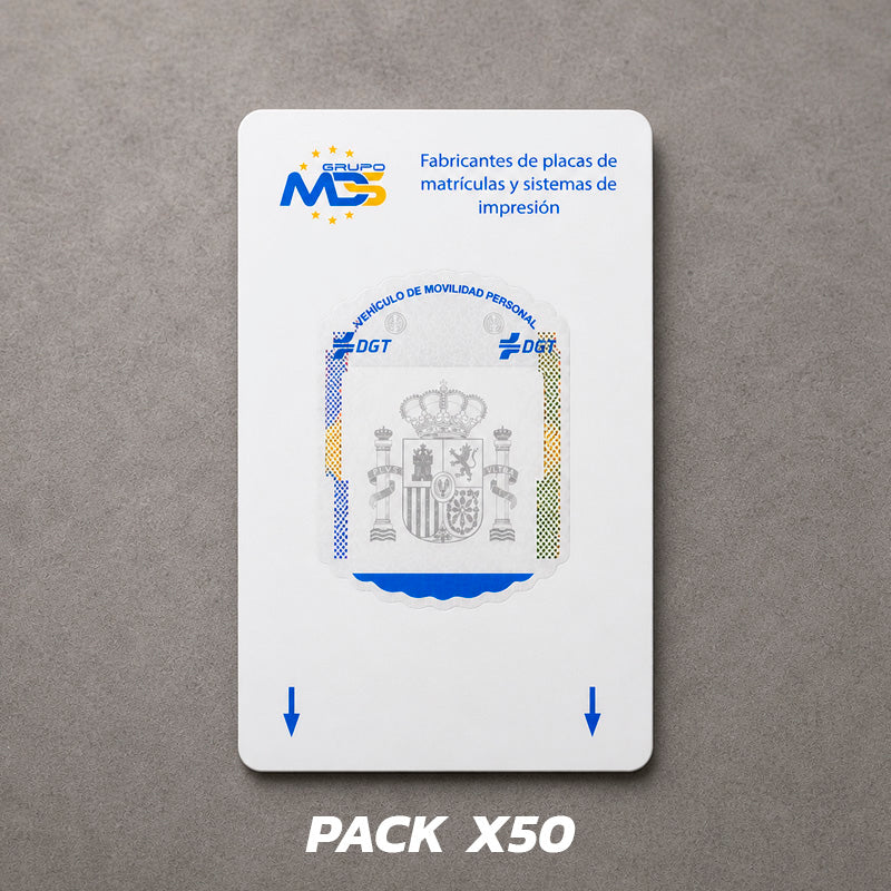 Packs matrículas para impresora DGT Matrículas compatibles con fabricante grupo MDS y manipulador 038XXXXXX - Image 3