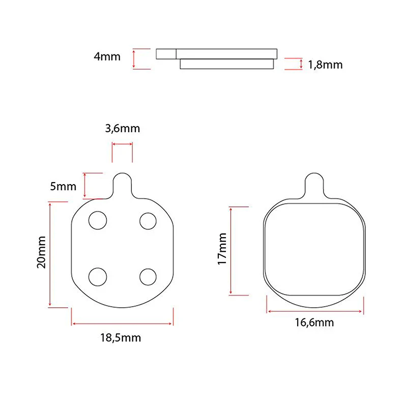 Pastilla de freno RT005 con tetón [Ewheel] - Image 13