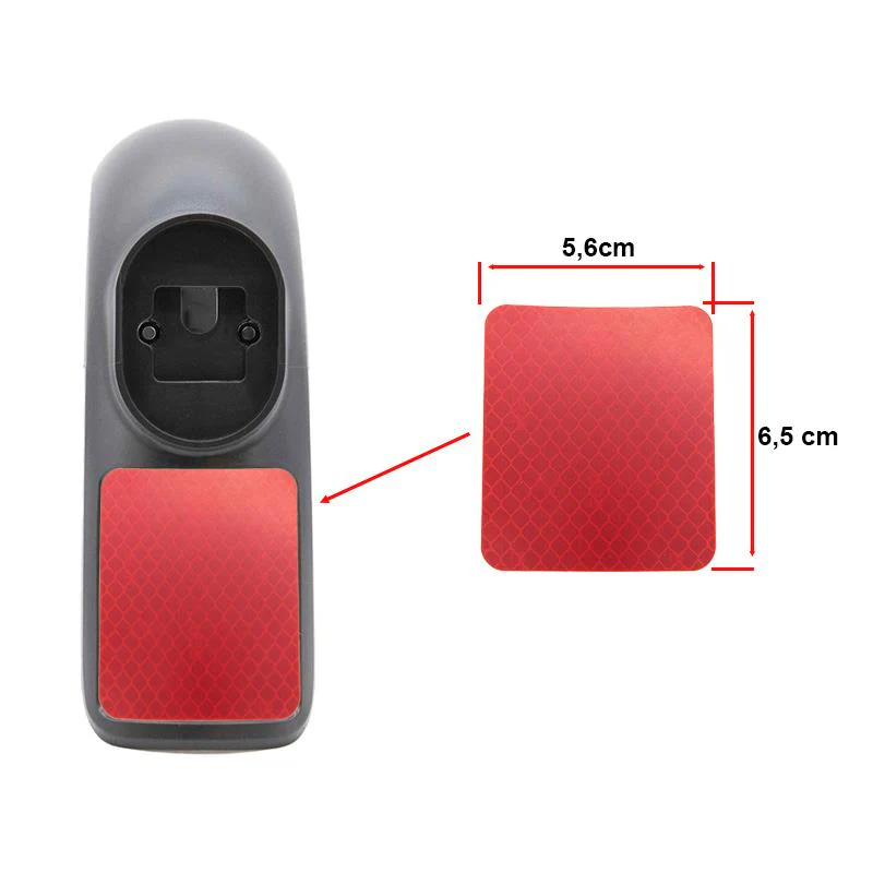 Pegatina reflectante 50x60mm roja para guardabarros Xiaomi - 10uds - Image 2