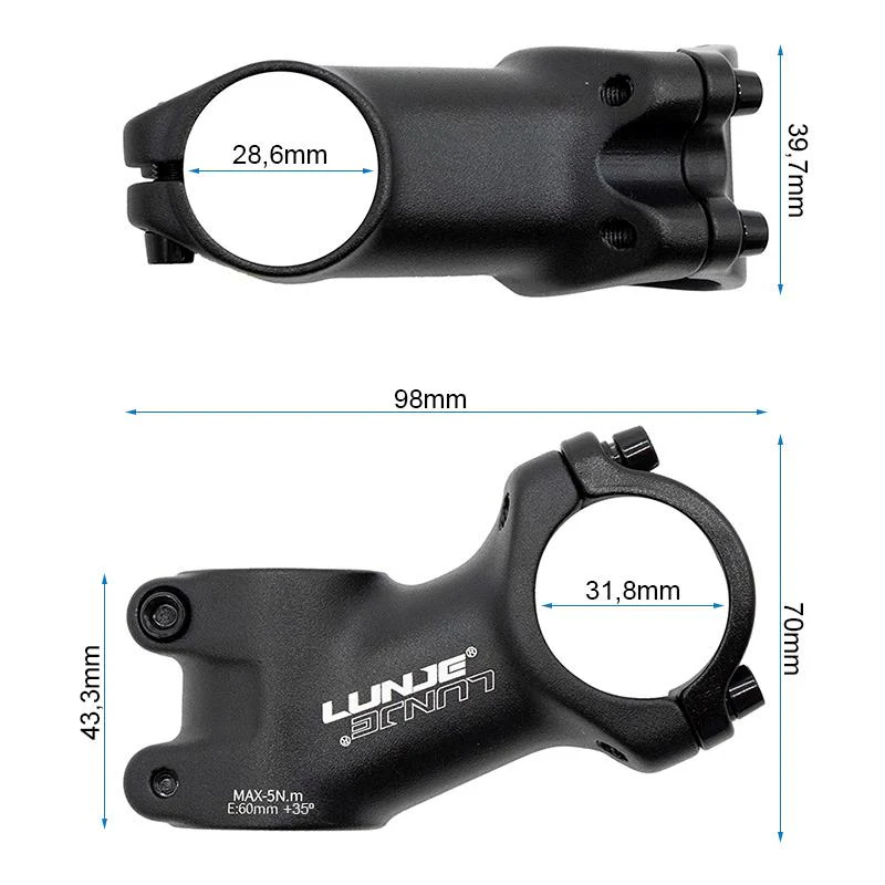 Potencia para manillares de 31,8mm EWPM-004 con elevación de 35º - Image 3